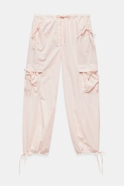 Mint Velvet Pink Cotton Parachute Trousers - Image 3 of 4