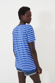 Crew Clothing Company Blue Short Sleeve Breton Top - Image 3 of 4