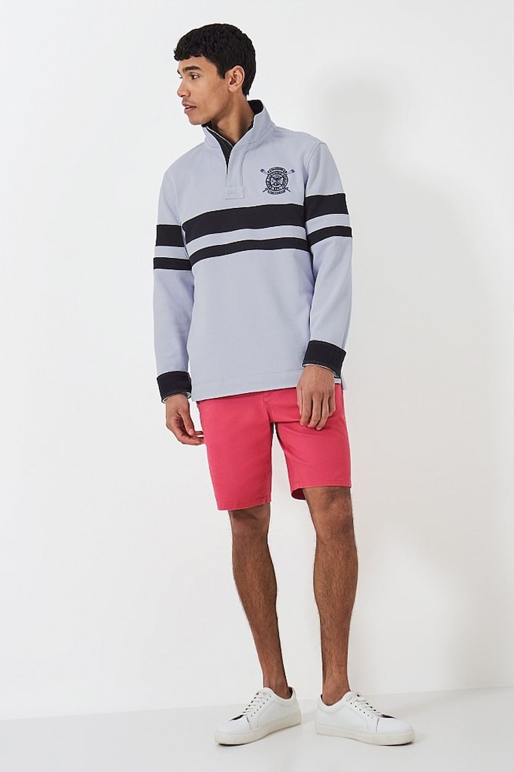 Crew Clothing Cut And Sew Stripe Padstow Pique Sweat Top - Image 4 of 4