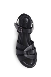 Jones Bootmaker Inez Flat Black Sandals - Image 4 of 5