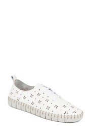 Jones Bootmaker Tallulah Leather Lace-Up White Shoes - Image 3 of 5