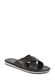 Jones Bootmaker Whitstable Leather Black Sliders - Image 3 of 6