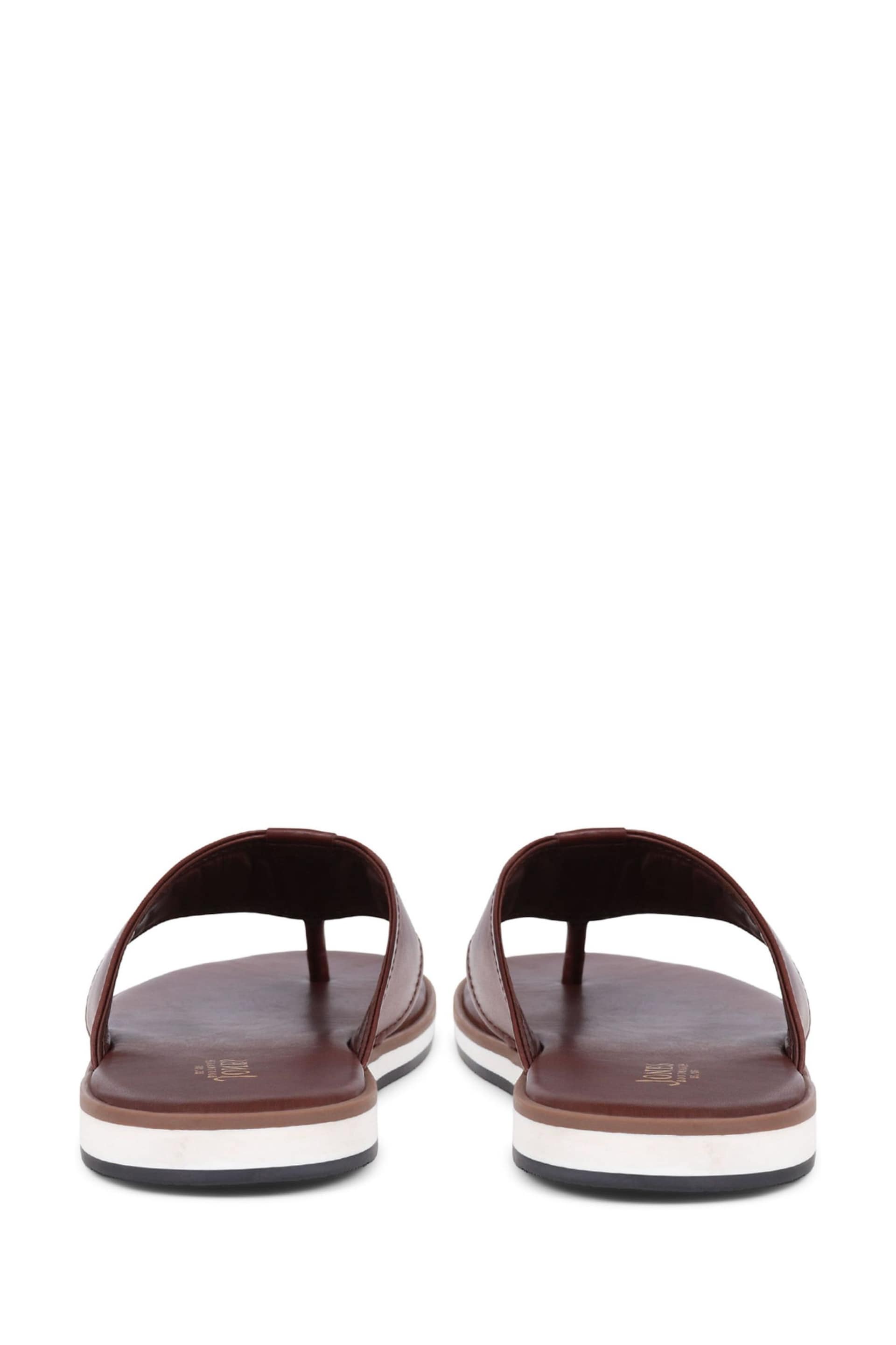 Jones Bootmaker Wealdstone Leather Toe Post Brown Sandals - Image 4 of 6