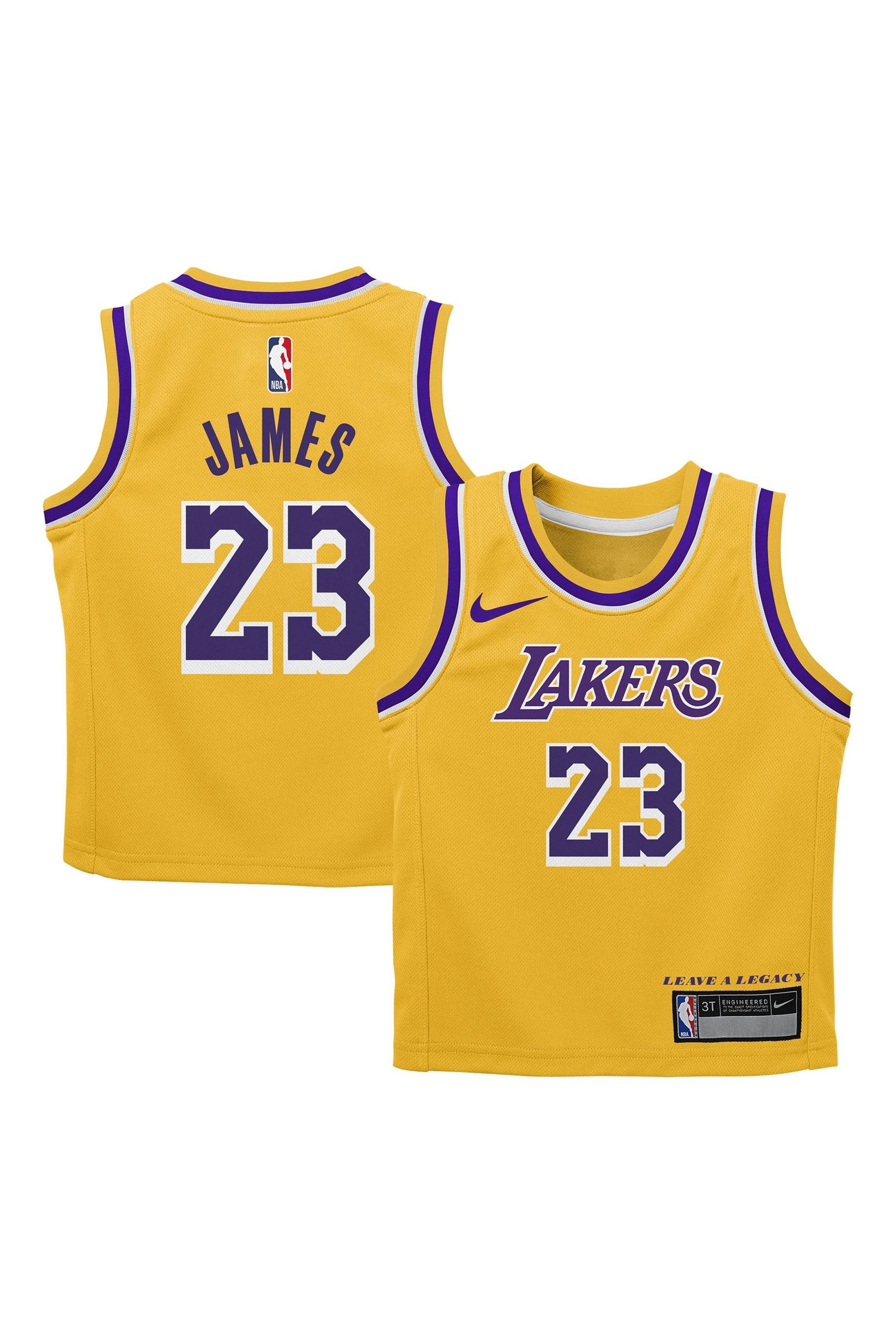 Buy Fanatics Yellow Los Angeles Lakers Replica Icon Box Set Lebron James Toddler Jersey from Next Austria