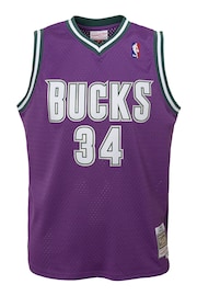 Fanatics Purple Milwaukee Bucks Ray Allen 1996-97 Hardwood Classics Swingman Youth Jersey - Image 2 of 3