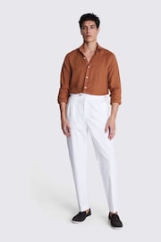 MOSS Red Tailored Fit Linen Shirt - Image 1 of 4