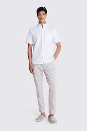 MOSS White Short Sleeve Washed Oxford Shirt - Image 2 of 4