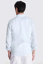 MOSS Light Blue Tailored Fit 100% Linen Shirt - Image 2 of 6