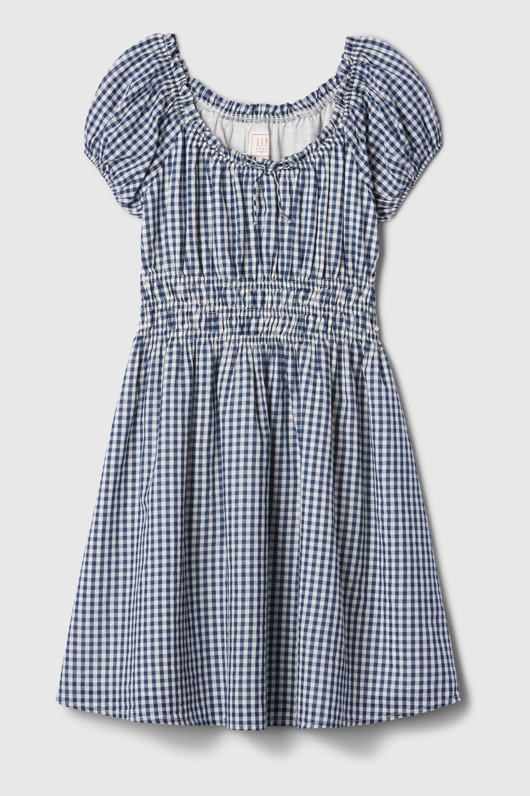 Buy Gap Navy Blue DOEN Gingham Dress Kids from Next Luxembourg