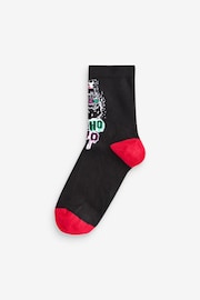 Graffiti Reindeer Cotton Rich Christmas Socks 5 Pack - Image 2 of 8