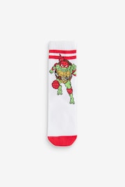 White Teenage Mutant Ninja Turtles Cotton Rich License Socks 4 Pack - Image 4 of 7