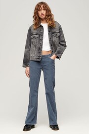 Superdry Blue Low Rise Cord Flare Jeans - Image 2 of 3