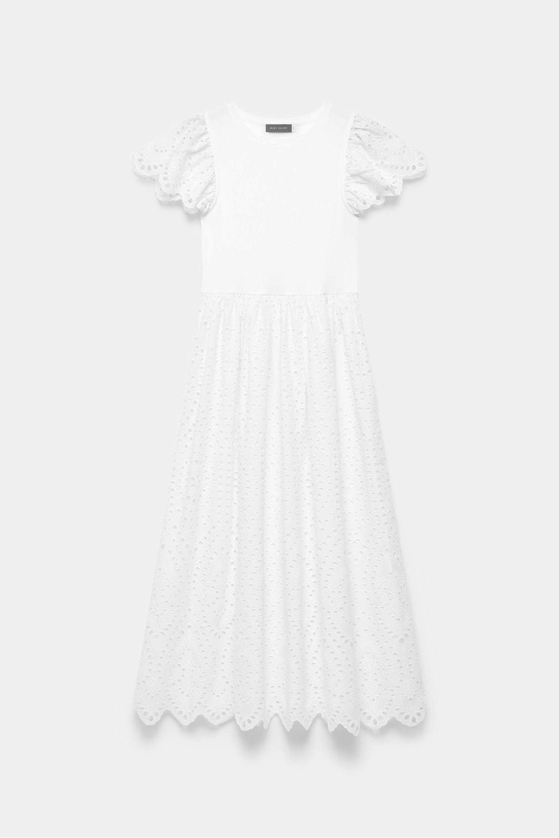 Next white broderie dress top
