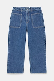 Mint Velvet Blue Mid Indigo Crop Wide Jeans - Image 4 of 5