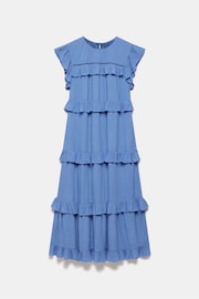 Mint Velvet Blue Ruffle Midi Dress - Image 3 of 4