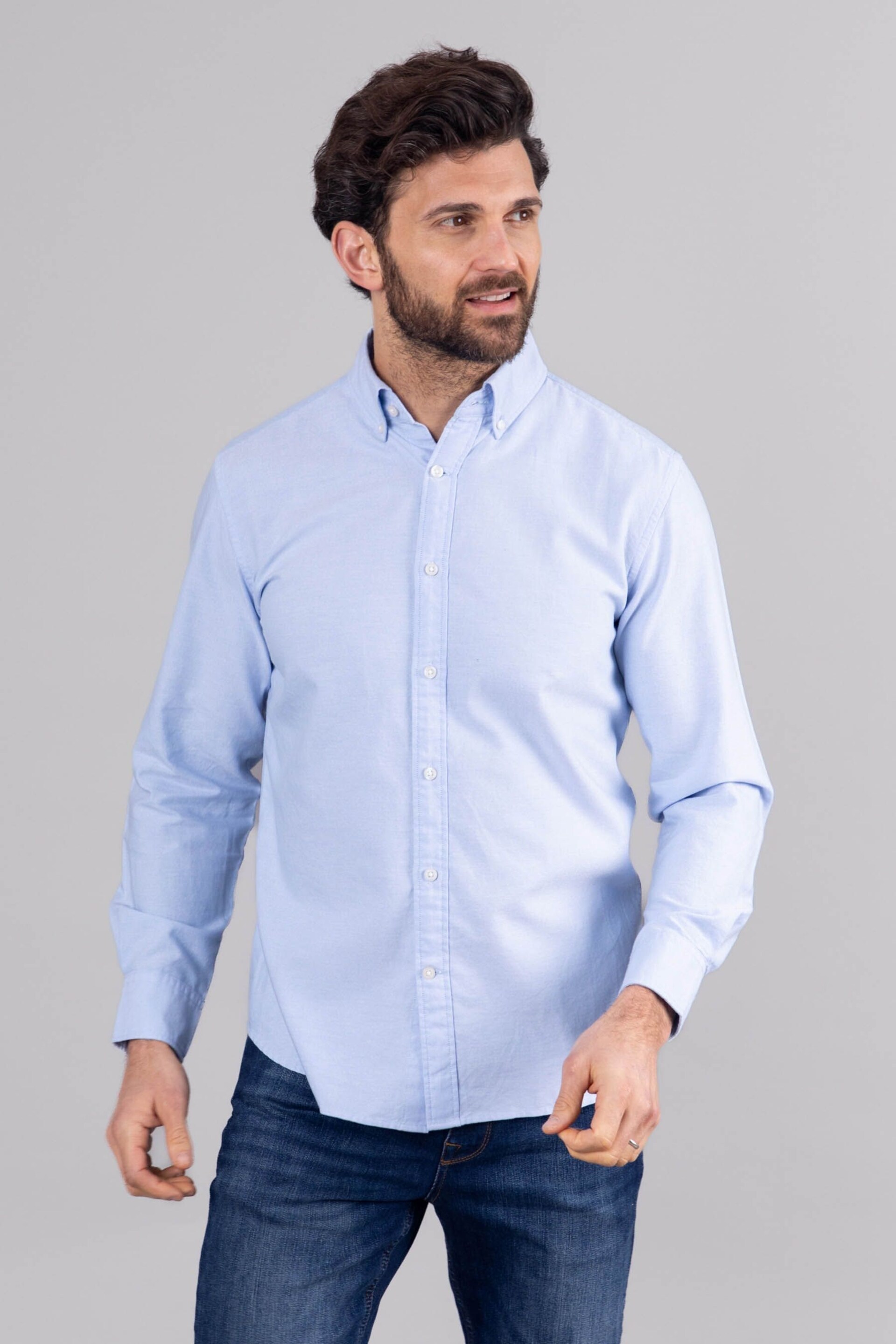 Lakeland Clothing Blue Warrick Cotton Shirt - Image 1 of 6