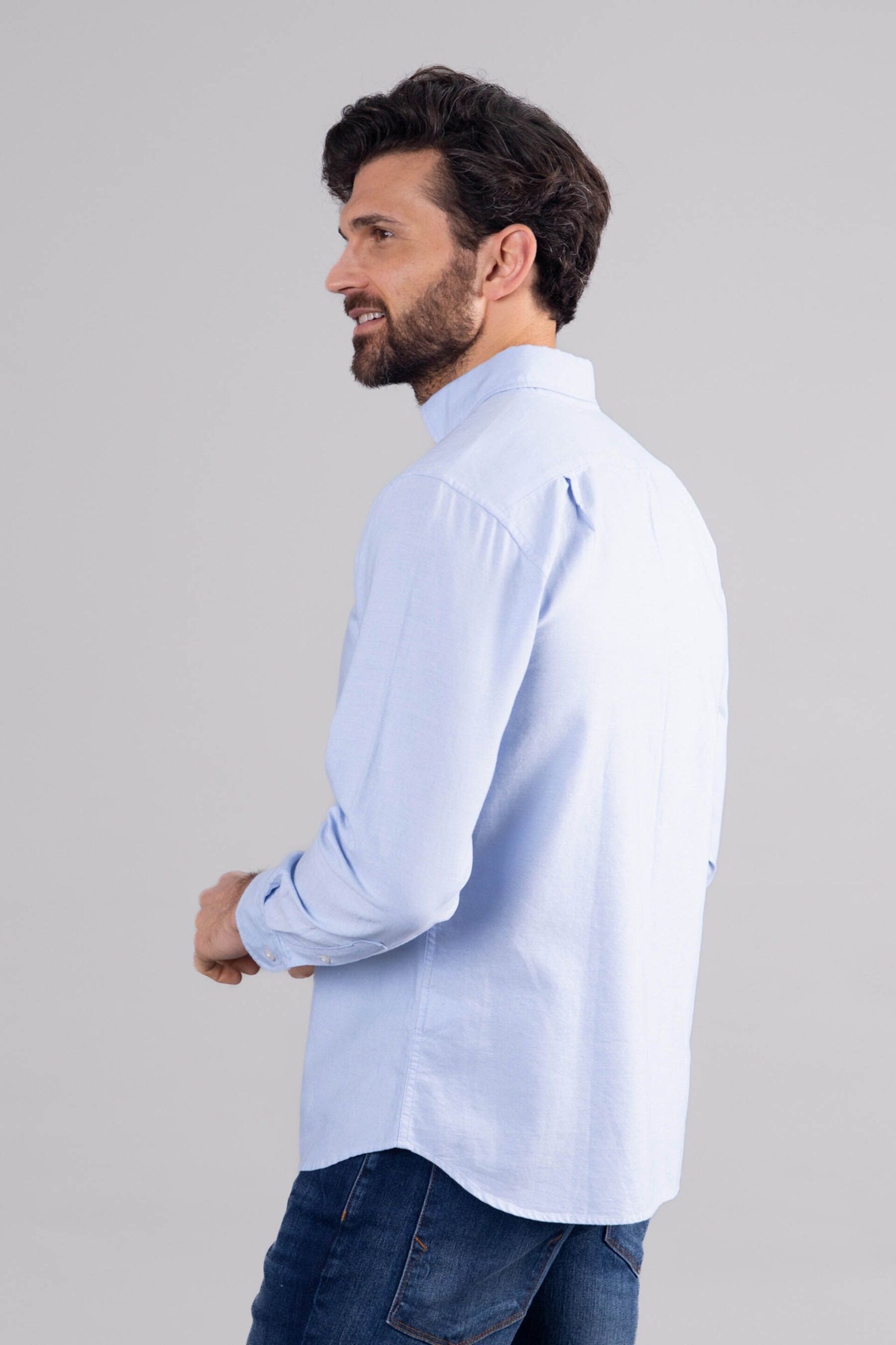 Lakeland Clothing Blue Warrick Cotton Shirt - Image 3 of 6