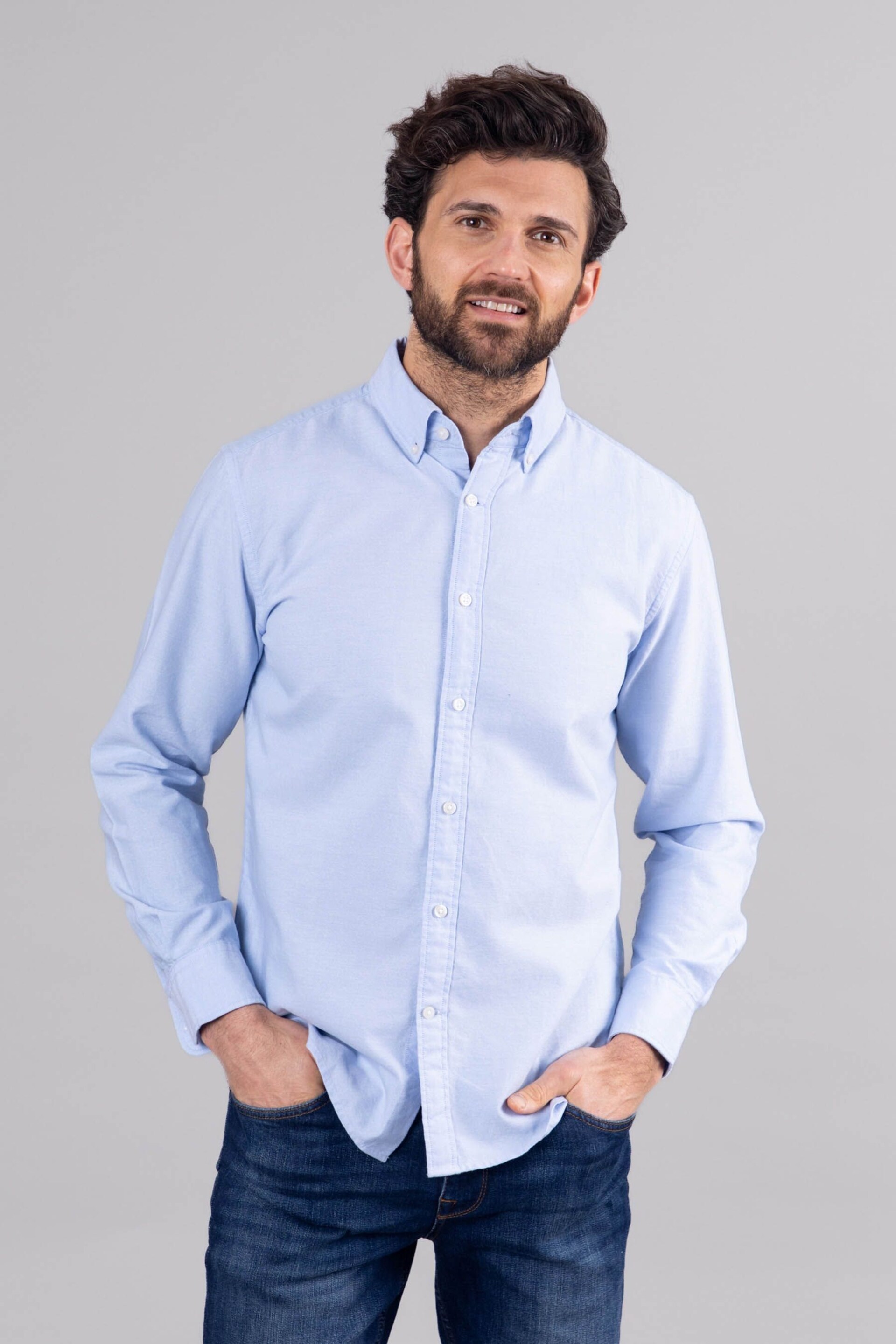 Lakeland Clothing Blue Warrick Cotton Shirt - Image 5 of 6