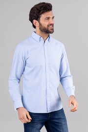 Lakeland Clothing Blue Warrick Cotton Shirt - Image 6 of 6