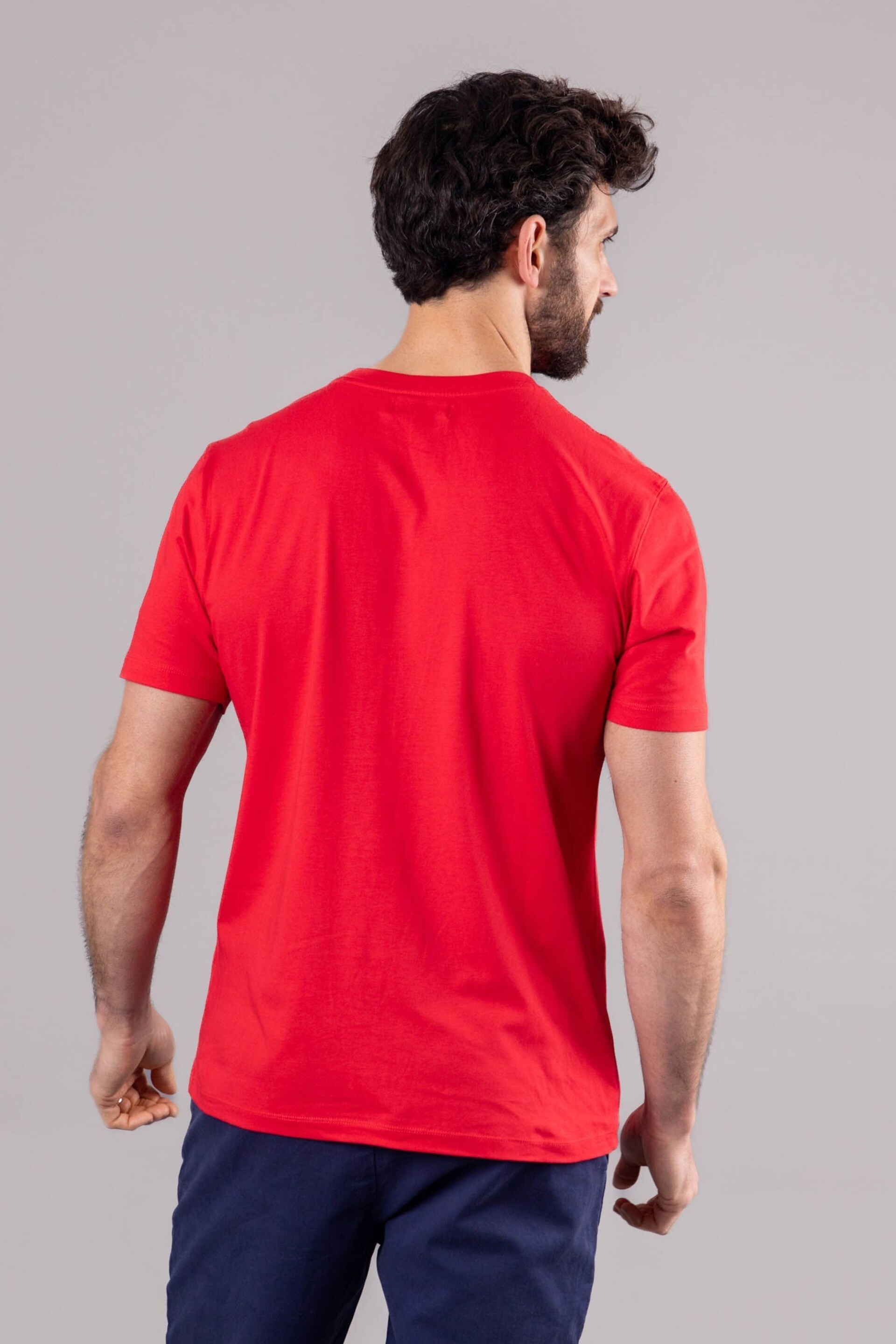 Lakeland Clothing Red Logan Cotton Blend Short Sleeve T-Shirt - Image 3 of 5