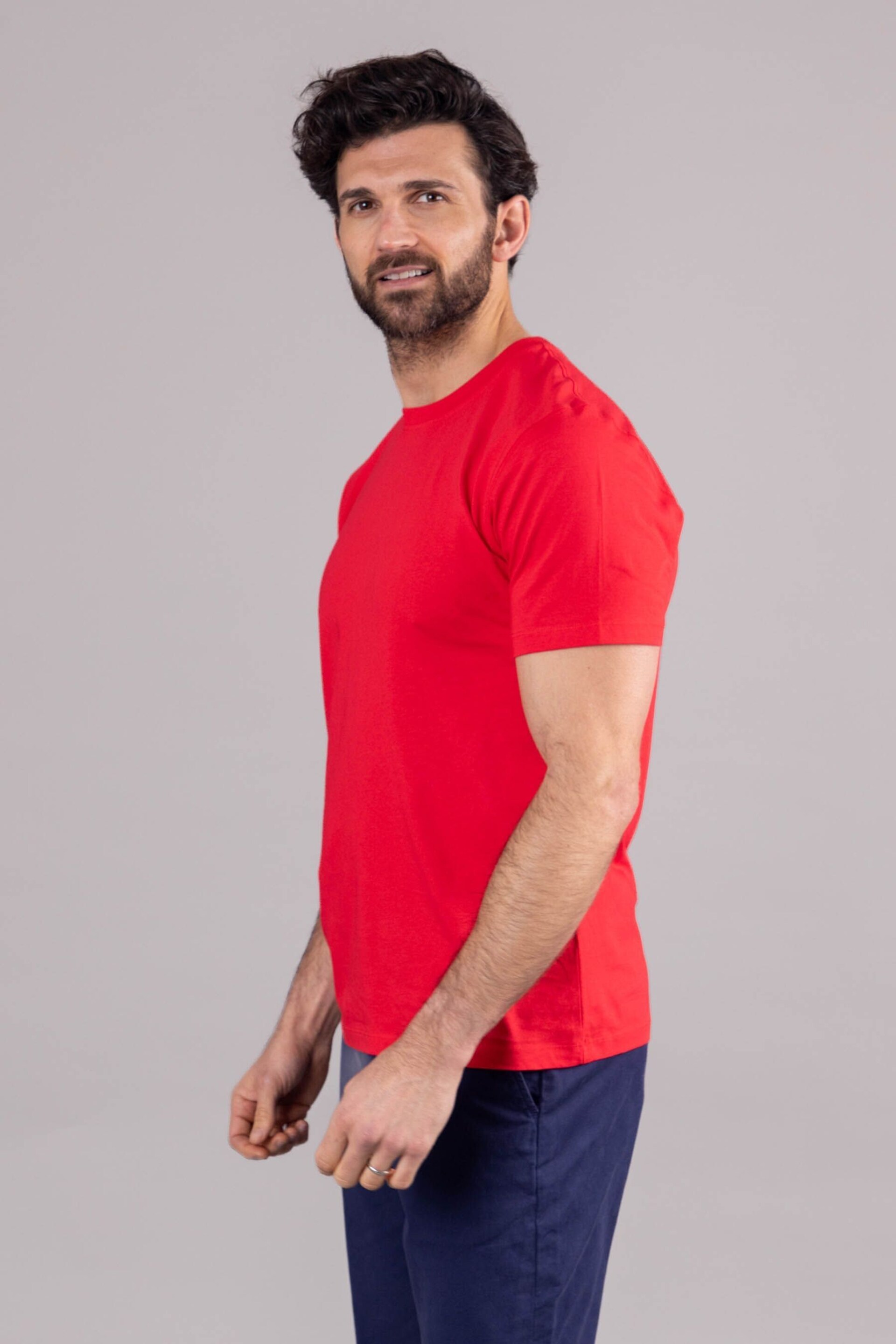 Lakeland Clothing Red Logan Cotton Blend Short Sleeve T-Shirt - Image 4 of 5