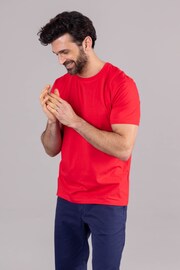 Lakeland Clothing Red Logan Cotton Blend Short Sleeve T-Shirt - Image 5 of 5