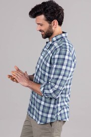 Lakeland Clothing Blue Warrick Cotton Check Shirt - Image 6 of 8