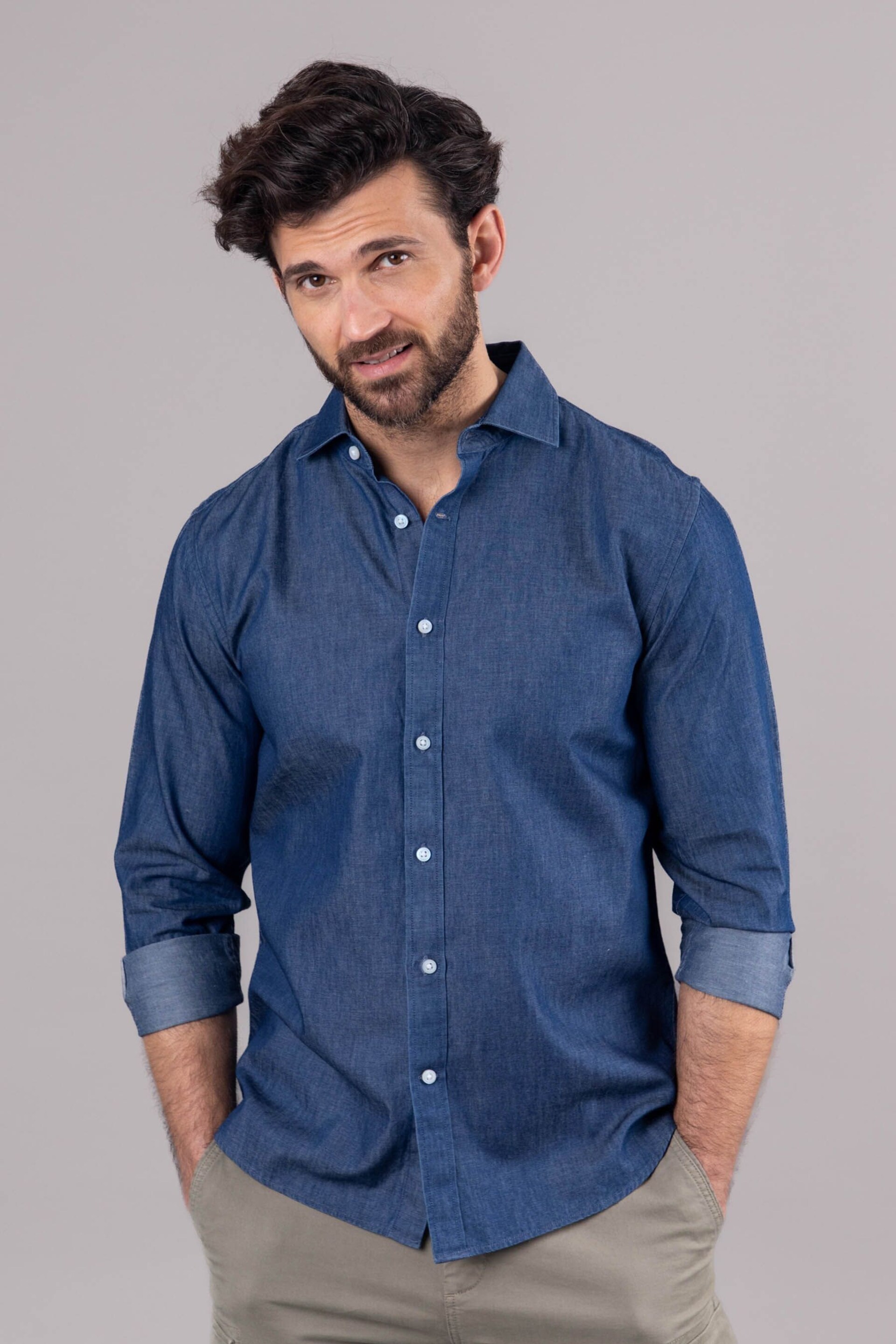 Lakeland Clothing Blue Lee Cotton Shirt - Image 1 of 5