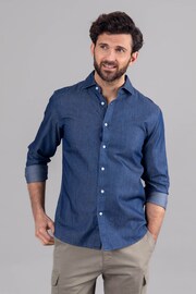 Lakeland Clothing Blue Lee Cotton Shirt - Image 3 of 5