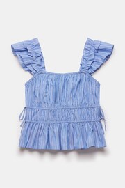 Mint Velvet Blue Striped Cotton Cami Top - Image 3 of 4
