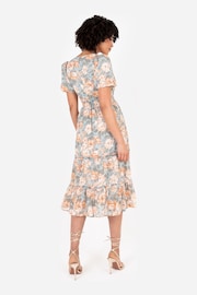 Lovedrobe Shirring Waist Puff Sleeve Midi Dress - Image 2 of 5