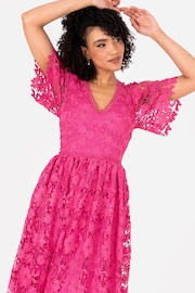 Lovedrobe Lace V-Neck Midaxi Dress With Trim Details - Image 4 of 5