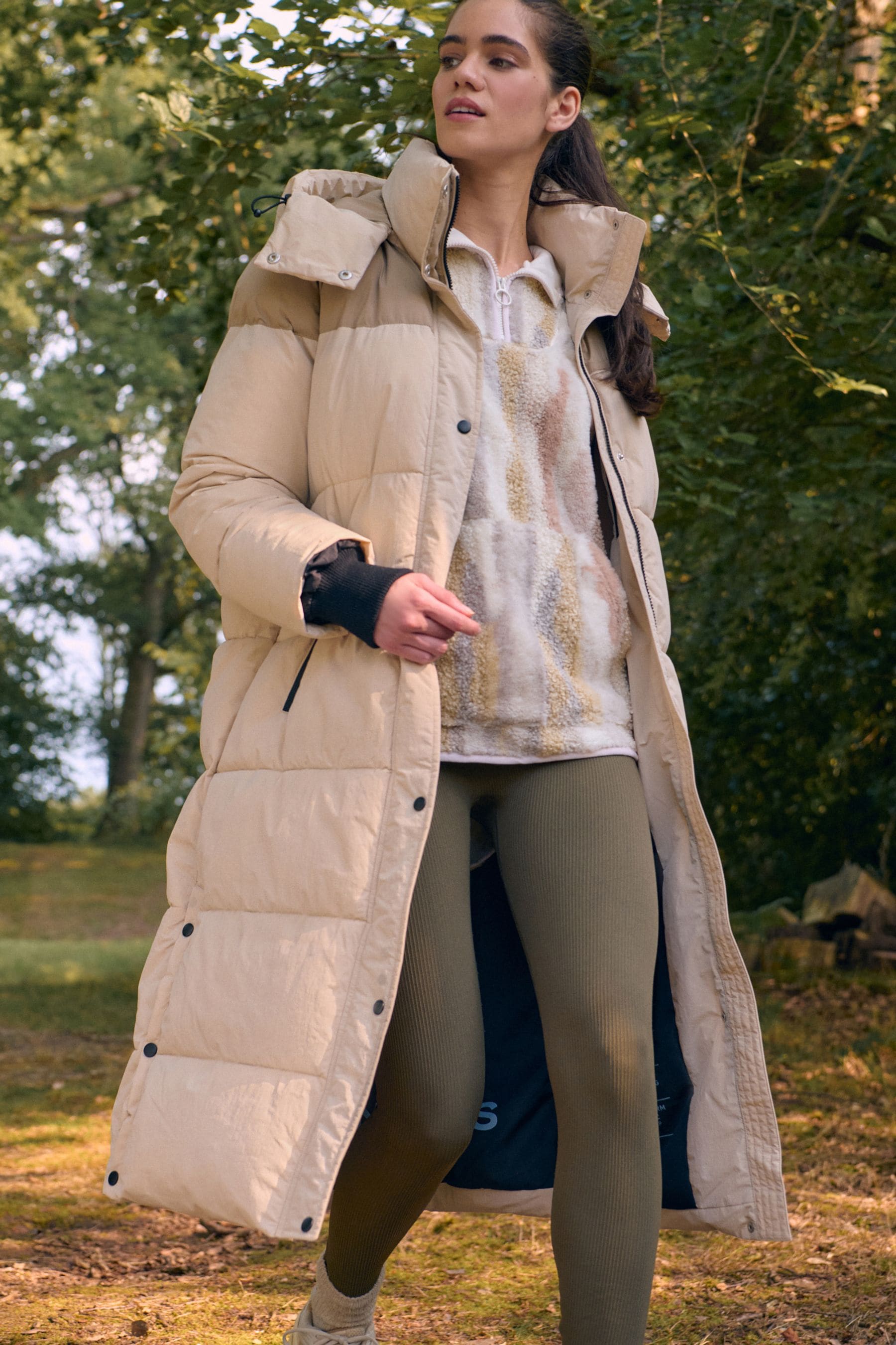 Buy Neutral Colourblock Elements Shower Resistant Padded Coat from the Next UK online shop
