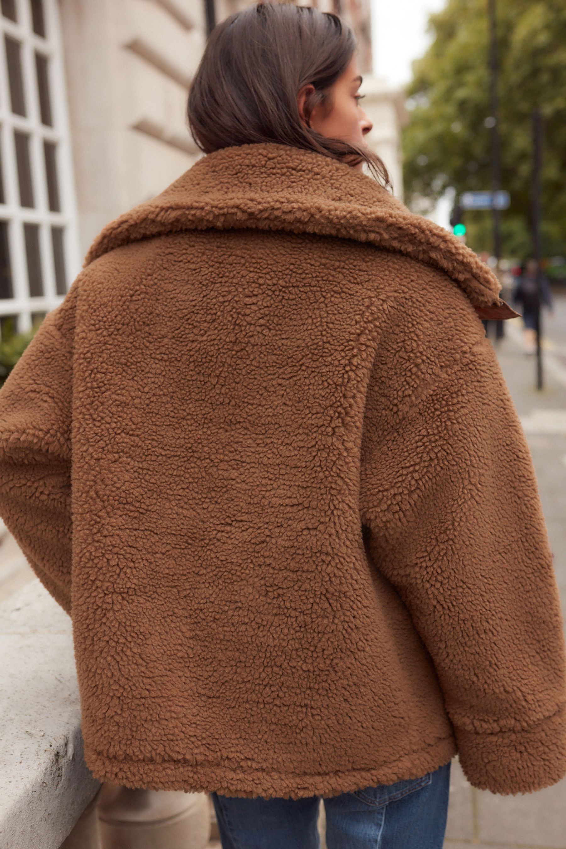 Buy Tan Brown Teddy Borg Jacket from Next Poland