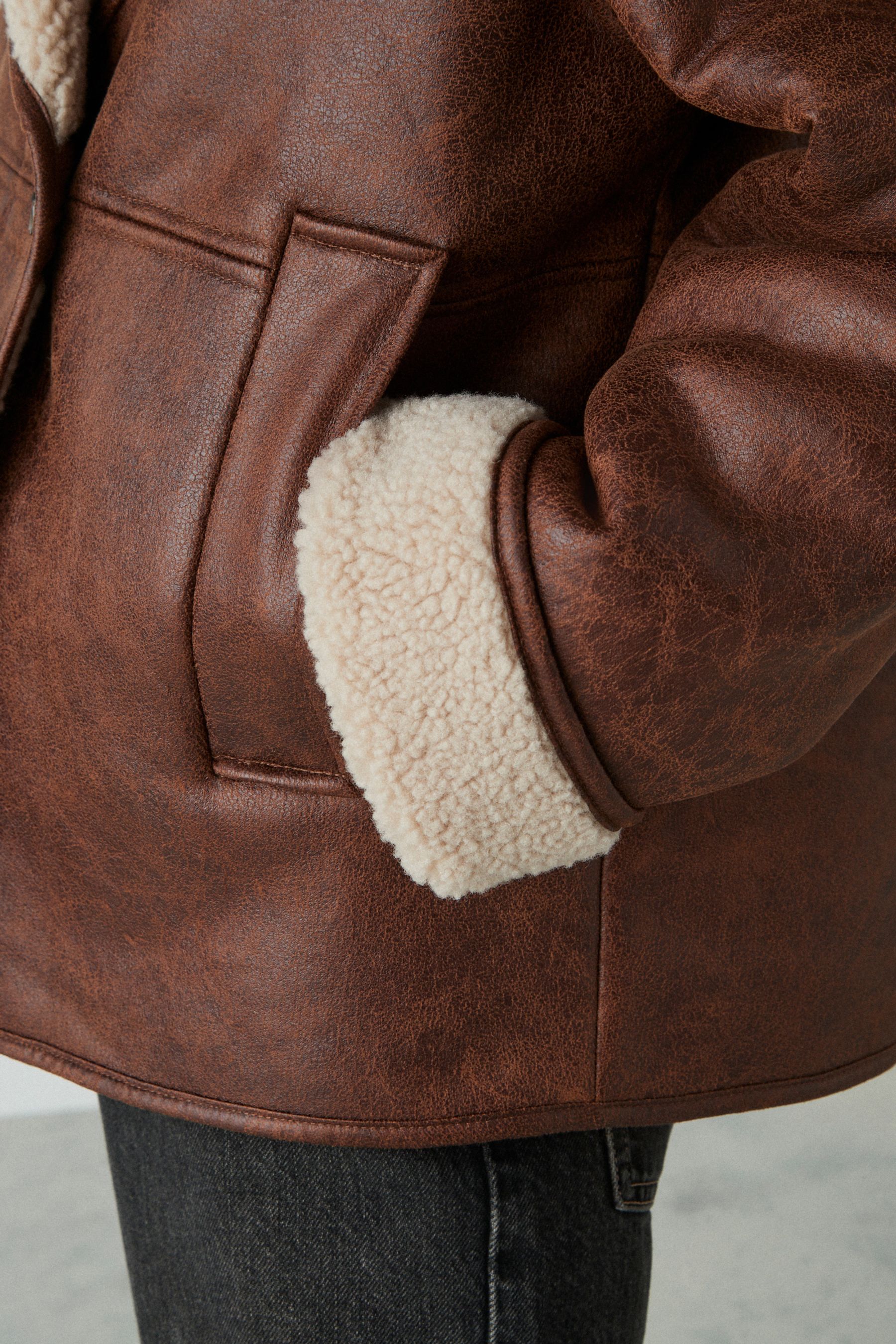 Buy Tan Brown Aviator Jacket from Next USA