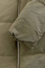 Khaki Green Shower Resistant Padded Coat - Image 7 of 9