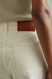 Reiss Ecru Juniper Flared Front Seam Jeans - Image 4 of 5