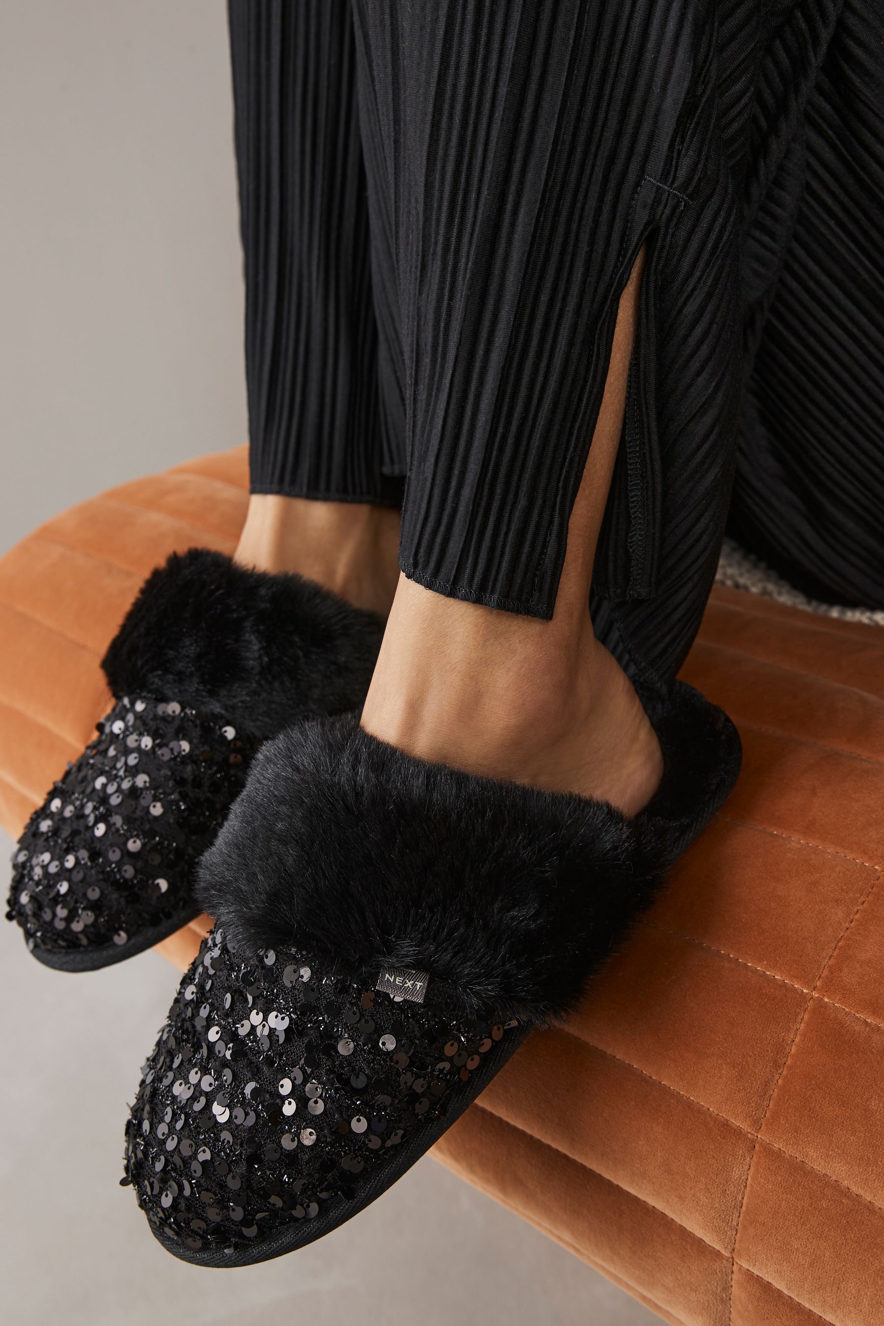 Next fur slippers top