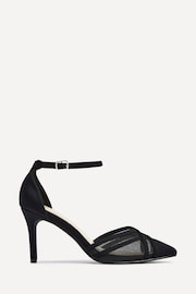 Linzi Black Siobhan Mesh Closed Back Court Heels - Image 3 of 6