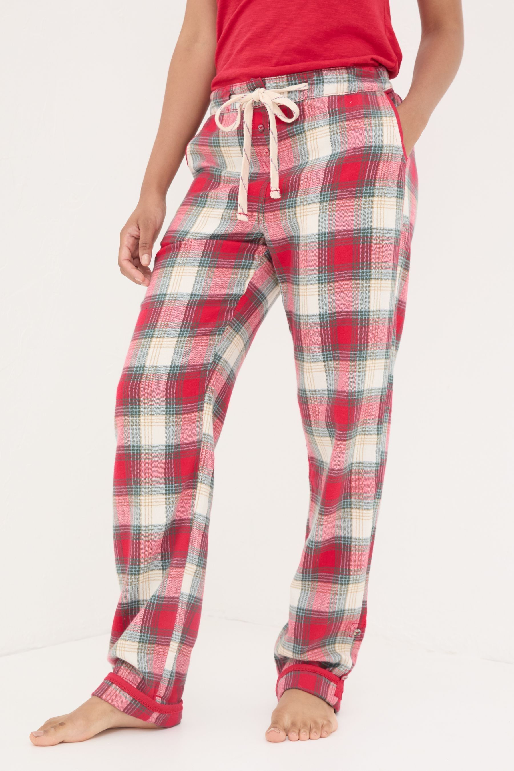 Buy FatFace Eva Red Check Pyjama Bottoms from the Next UK online shop