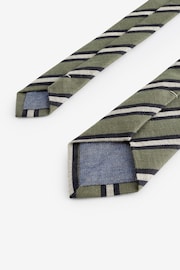 Green Stripe Slim Pattern Tie - Image 3 of 3