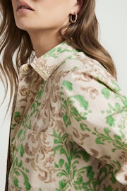 River Island Green Abstract Shirt - Image 3 of 4