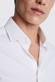 MOSS Slim Fit White Dobby Stretch Shirt - Image 2 of 3