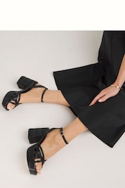 Simply Be Black Feature Platform Heels in Wide Fit - Image 1 of 4