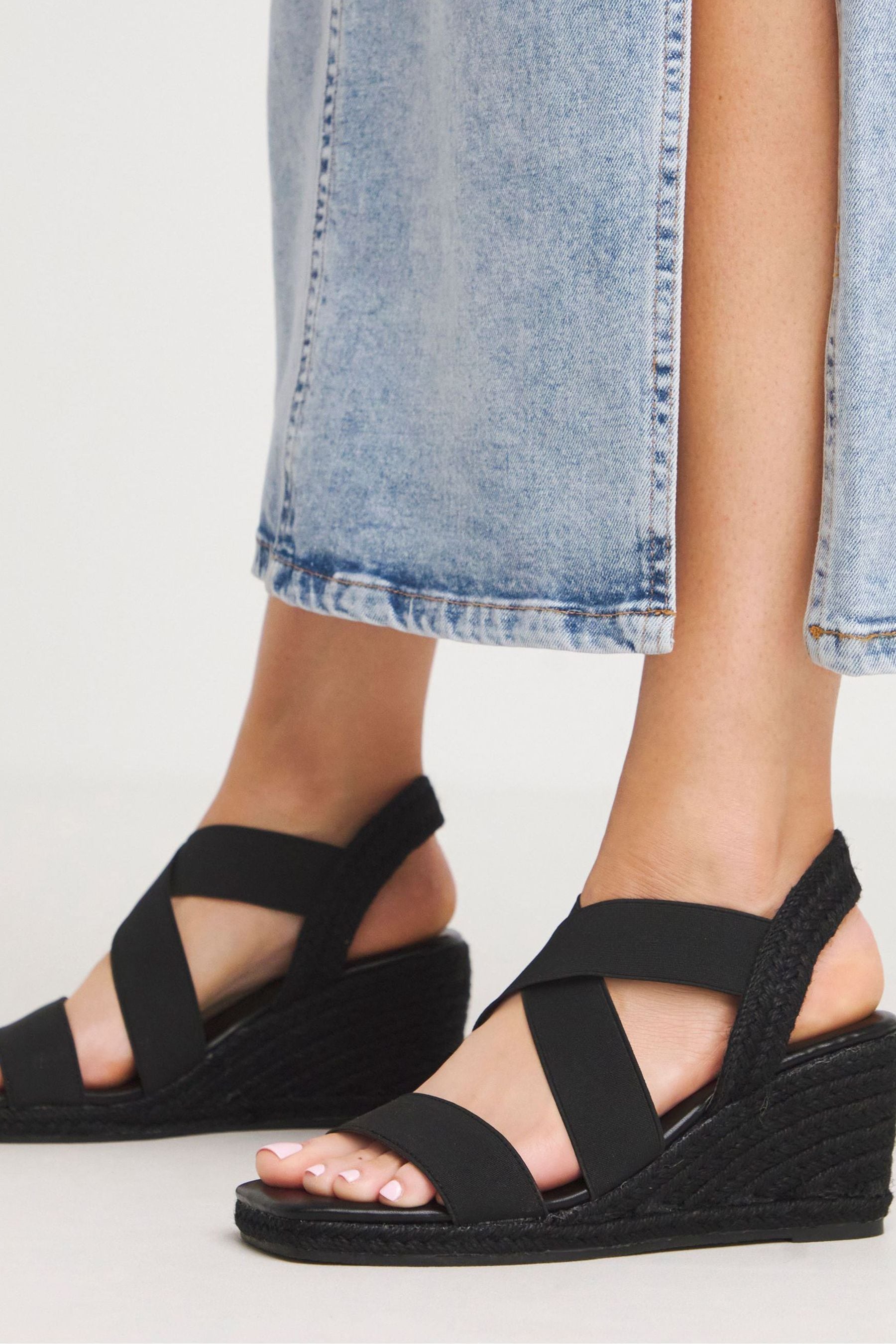 Wide fit wedge heel espadrilles cheap