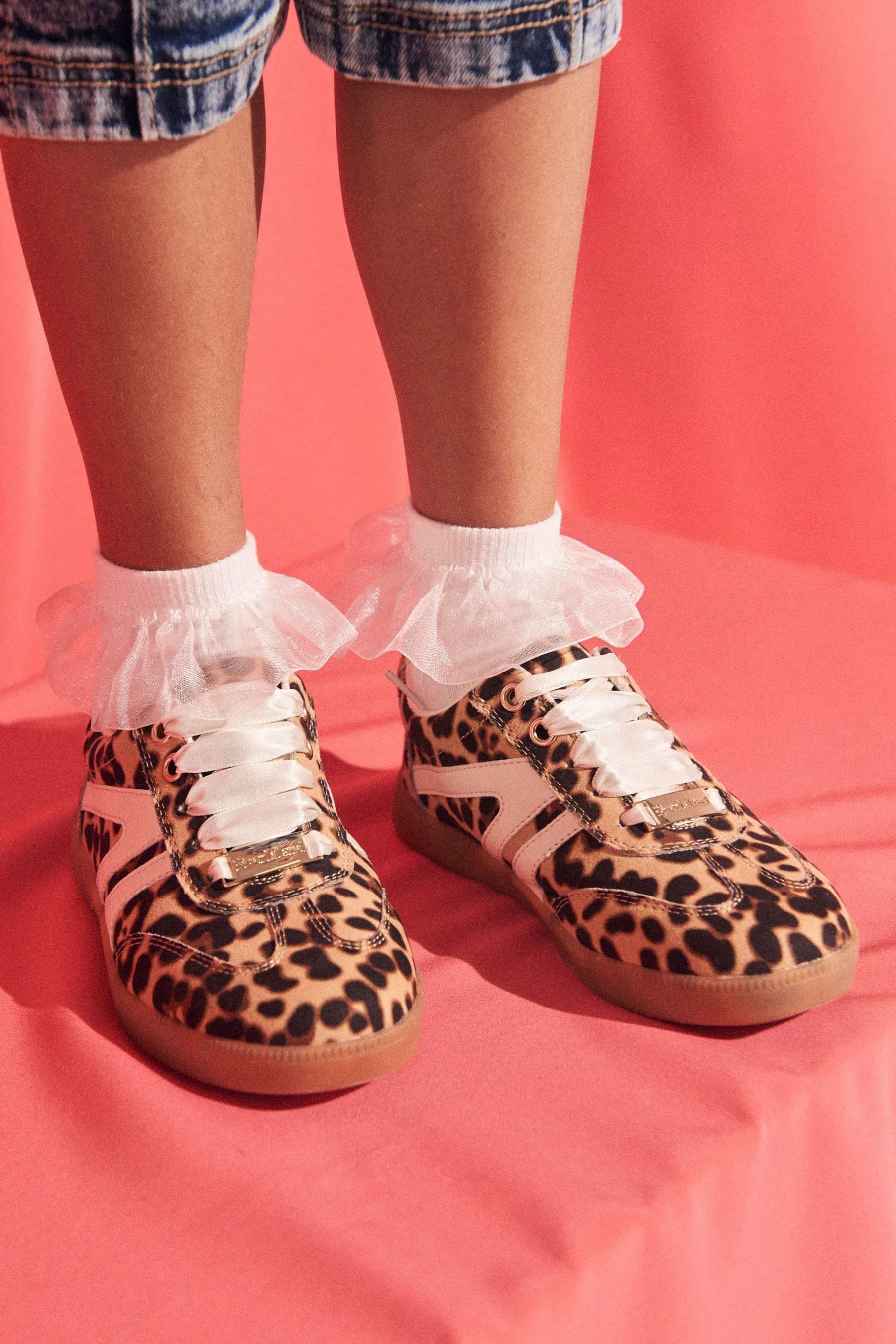 Buy River Island Brown Girls Leopard Side Stripe Trainers from Next Luxembourg