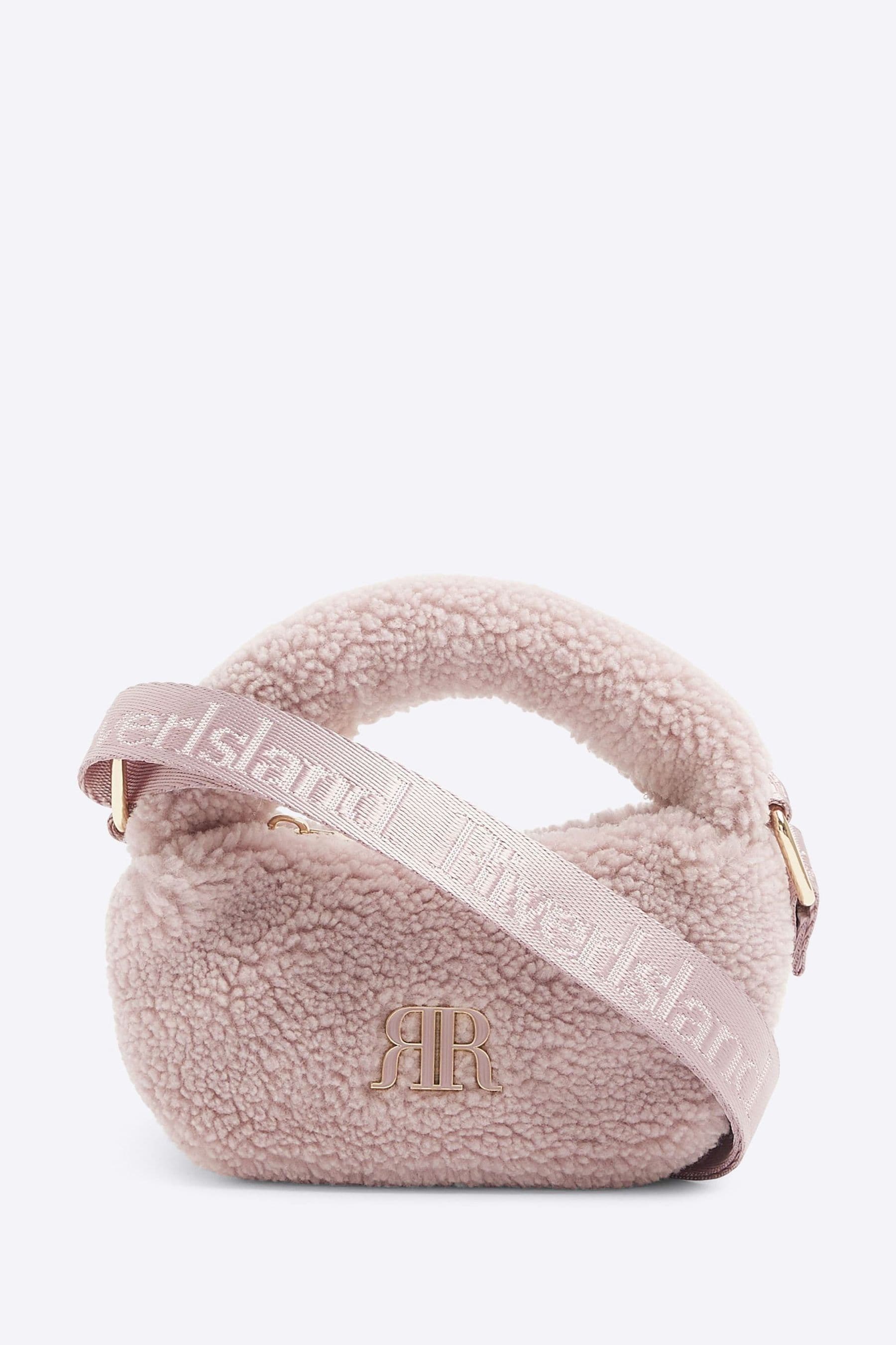 Buy River Island Pink Girls Borg Grab Mini Bag from Next Azerbaijan