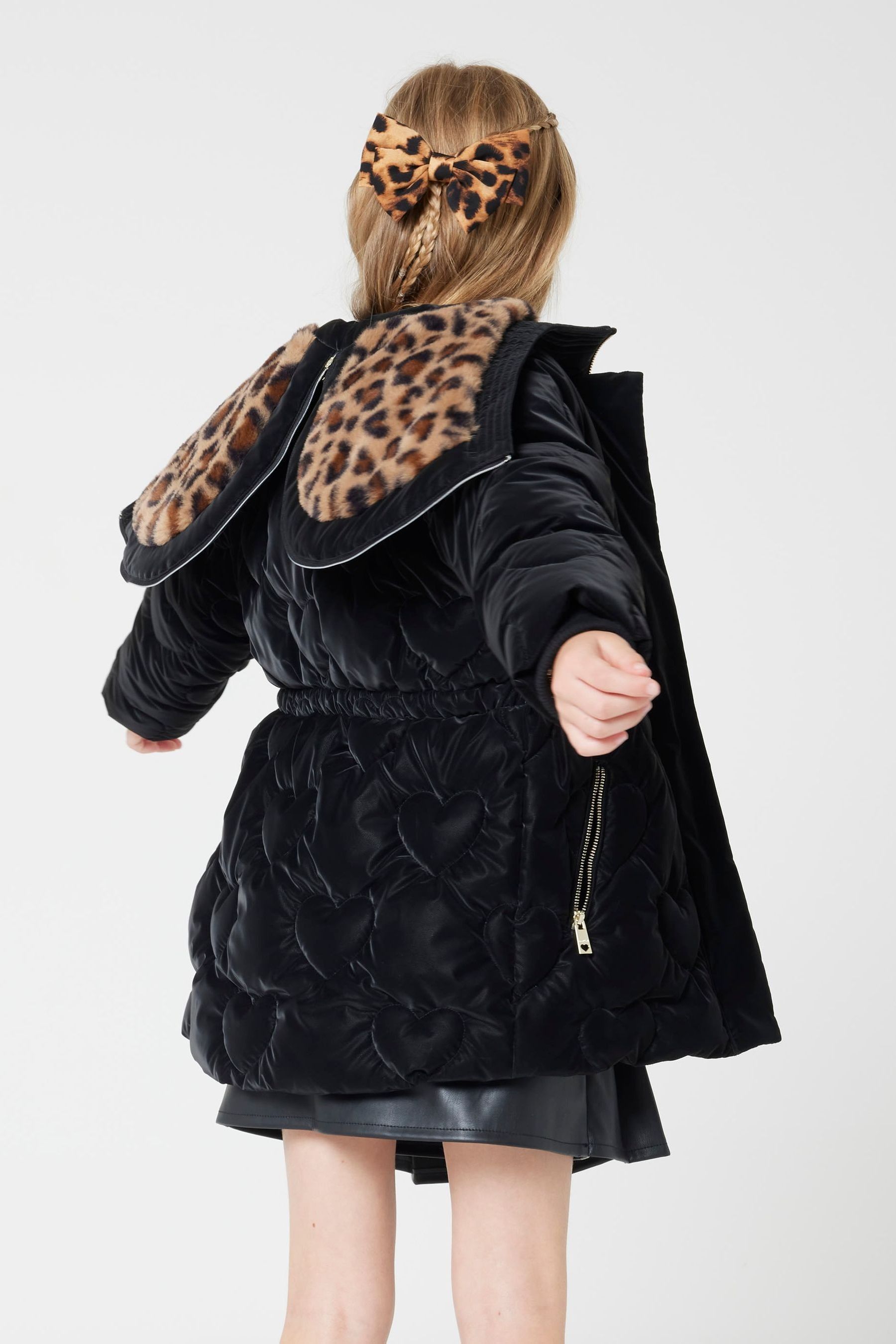 Buy River Island Black Girls Glam Heart Padded Coat from Next Luxembourg