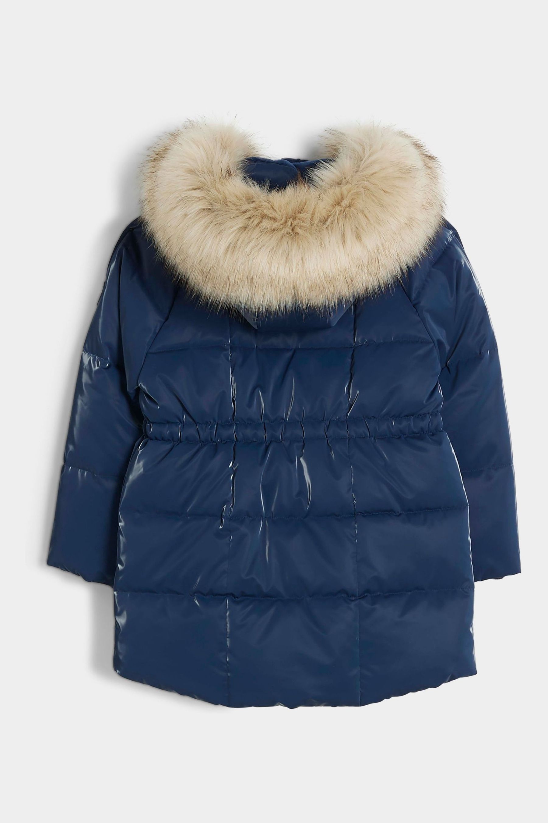 Buy River Island Blue Girls Monogram Padded Coat from Next Luxembourg