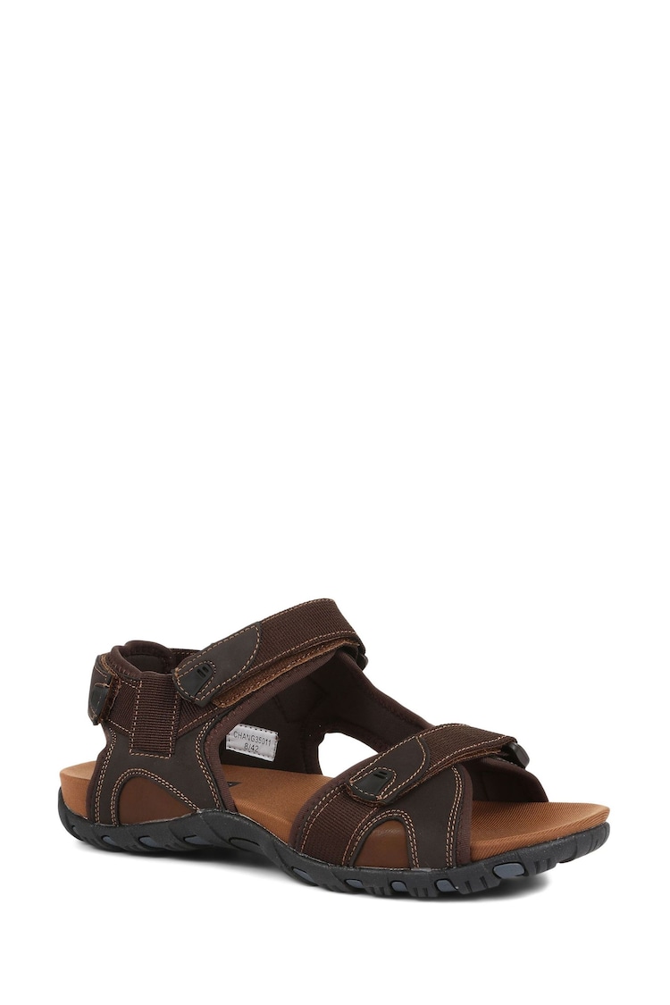 Pavers Fully Adjustable Walking Brown Sandals - Image 2 of 6